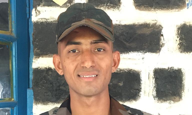 Portrait of Agniveer Mood Muralinaik.