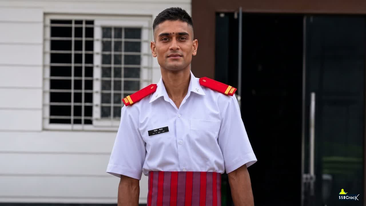 Lieutenant Vikas Gautam in uniform after commissioning.